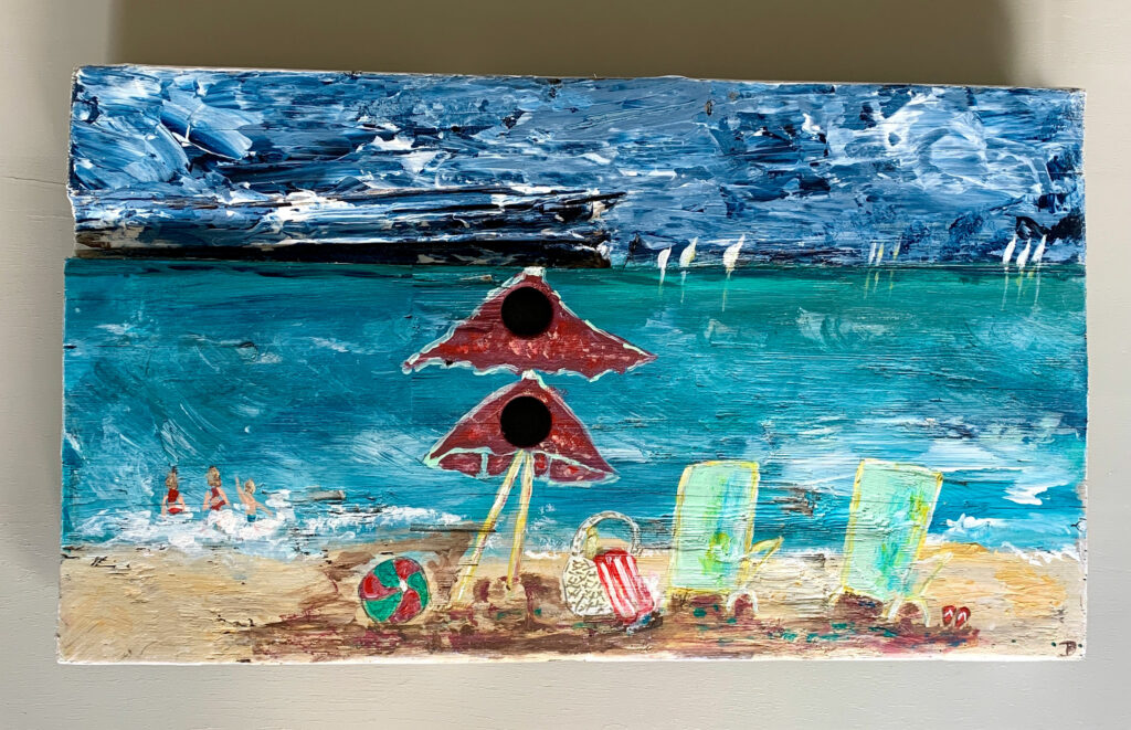 Strandtag, auf Holz